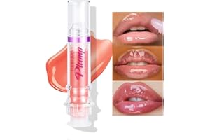 HOPHAT Huile à lèvres repulpante à l’extrait de piment - Gloss à lèvres repulpant instantané, baume à lèvres teinté hydratant, huile à lèvres réparatrice de jour et de nuit pour les lèvres (06#)