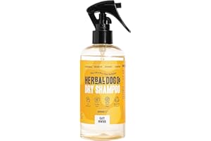 HERBAL DOG CO No Rinse Dog Shampoo - Natural Dry Shampoo for Dogs & Puppies - Baby Powder Scent, 250ml - Dog Grooming Perfume & Conditioner - Hypoallergenic, Vegan, Made in UK