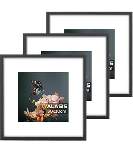 INNOVAHOME Bilderrahmen 3er Set 30x40 Cm - Massivholz Schwarz