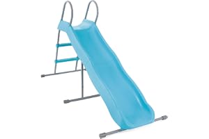 Intex 44106 trädgårdsrutschkana för barn, stål och plast, ljusblå, 196x84x119 cm