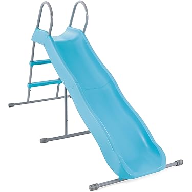 UISEBRT Kinderglijbaan met klimladder, opbergruimte, basketbalkorf en