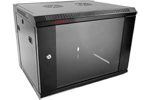 CABLEMATIC RackMatic - Armario rack mural 19" 9U 570x450x520mm pared SOHORack desmontado DIY negro de RackMatic
