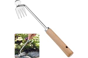 ADERTOS Outil de Désherbage Manuel Désherbeur À Main Outils Arrache Mauvaise Herbes Jardinage Outils de Désherbage Manuel de Jardinage Outil de Désherbage Manuel à 4 Dents Extracteur Mauvaises Herbes