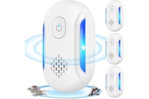 CENBOU 2025 Strongest Ultrasonic Pest Repeller, 4PCS Mouse Repeller for Indoor Use, Effective Plug in Pest Control for Mice, Rats, Spiders, Cockroaches - Radiation Free (Blue)