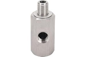 Akozon M10 x 1,0 rostfritt stål oljetryckssensor T-stycke till M10-adapter, universell design, läckagesäker, rostfri turbokab