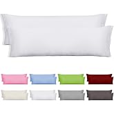 DALINA Textil &ndash; Set of 2 Pillowcases 45 x 150 cm &ndash; Pillowcase 150 cm Long Envelope Shape, Breathable and Soft Polyester, No Z
