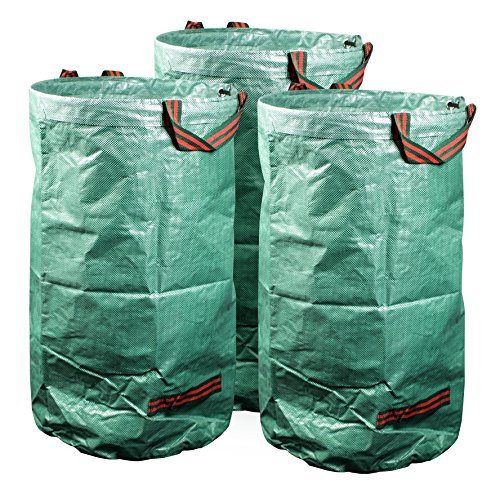 mgc24 3er-Set Gartensack 120 Liter für Laub und Grünschnitt | Laubsack, Gartenabfall, Grünabfall | 150 g/m²