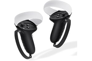 SUPERUS Coperture per Impugnature del Controller per Oculus Quest 2, Texture Antiscivolo - Accessori VR Compatibili con Meta Quest 2, Cinghie Regolabili per Le Nocche