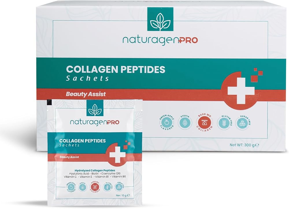 Naturagen Pro Collagen(Kolajen) Beauty 30'lu Saşe Yeşil Elma Aromalı (Tip 1&Tip3-8.000 mg Hidrolize Kolajen)