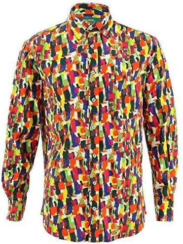 Loud Originals Regular Fit Long Sleeve Shirt - Paintbrush Strokes (15.5" / 39-40cm / Medium)