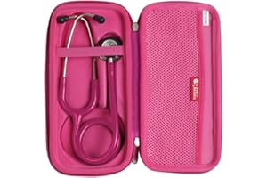 Hermitshell Custodia da viaggio per stetoscopio di monitoraggio Littmann Classic III 3M (Plum Rosso)