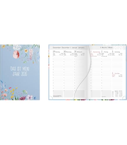 BRUNNEN Book Calendar Model 796 (2025), 2 Pages = 1 El Salvador