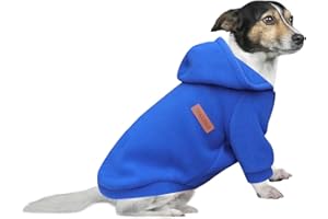HuaLiSiJi Dog Hoodie Dog Sweatshirt Chihuahua Hoodie Dog Fleece Jumper, Warm and Lightweight, With a Soft Texture, Easy to Wear and Bright Colors (XXX-Large, Dark Blue)