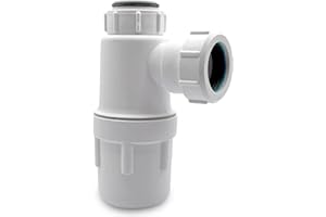 CranPlas CP101-32mm (1¼″) Fixed Basin Bottle Trap | For Bathroom, Toilet & Cloakroom Basins | Compact, Odour-Blocking, Easy-Clean Waste Trap | Not for Kitchen or Utility Room Use