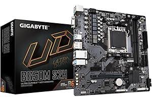 GIGABYTE B650M S2H Scheda madre - AMD Ryzen serie 9000, VRM a 5+2+2 fasi, fino a 6400 MHz DDR5 (OC), 1xPCIe 4.0 M.2, LAN GbE, USB 3.2 Gen 1