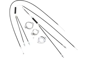 sharprepublic BMX Gyro Brake Cables Housing Complete Set Front & Rear (Upper and Lower) Spinner Rotor 1'' Stem Racing Stunt Riding Bicycle Brake Line Housing