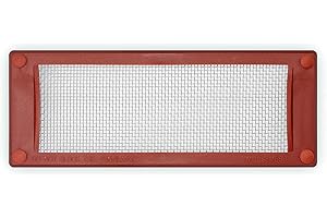 MOUSEMESH Pest Proofing Air Brick Vent Cover, 2mm Stainless Steel Woven Mesh Grid Stops Mice, Wasps, Bees, Slugs, Cockroaches. Humane Pest Control. Easy Install - Brick Red, 105mm x 255mm - TERmou1a