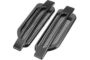 2 pcs Decoración de Salida Aire Lateral del Coche, MoreChioce Shark Gill Salidas Simuladas Ventilaciones Laterales Decorativas Salida de Coche Modificación de Coche para Todos los Vehículos,Negro