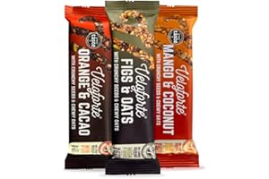 Veloforte Natural Healthy Snack Bars, Mixed Flavour 12 pack, Vegan, Gluten Free, No Added Sugar, Breakfast Bar, Anytime Snacking 134-136 Calories