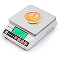 Bonvoisin High Precision Digital Accurate Electronic Balance Portable Heavy Weight Laboratory Analytical Balance 0.1g Industrial Weighing Counting Scale Jewery Kitchen Scale CE Certified (10kg,0.1g)