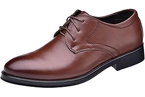 CUTEFIORINO Zapatos con cordones para hombre y niño, zapatos de traje, zapatos de boda Derby Oxford, zapatos negros para hombre, zapatos de negocios, zapatos derby, zapatos para hombre, zapatos de piel, mocasines