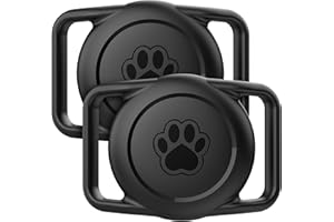 Citymore for Apple Airtag Dog Collar Holder,2pack Waterproof Air tag Cat Collar,Soft Silicone Airtag case Dogs&Cats,for Apple Air Tag Holder for Pet Collar -Fits≤ 1.2" Width Collar