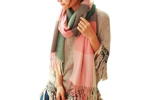 Yuson Girl Women's Fashion Long Shawl Big Grid Winter Warm Lattice Large Scarf
