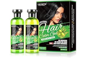 ZAZYS LICHEN PROFESSIONAL HAIR COLOR GEL 250ml NATURAL BLACK, No Color to the Skin! Contains Argan Oil, No Ammonia, Fast Action 100% Grey Coverage, Beard Dye, Black Hair Dye