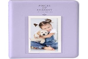OBERSTER Album fotografico con 64 tasche per Fujifilm Instax Mini 7s 8 8+ 9 25 50s 70 90, 5 x 8 pollici, compatibile con Instant Camera Photo Book Titolare della carta (Purple)