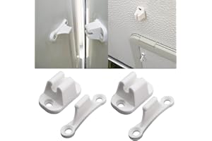 AUTOXBERT 2 Stück Türfeststeller für Wohnmobil und Wohnwagen, Türschloss Stauraum-Tür Camper, Türhalter Serviceklappe Wohnmobil, Türschnapper Campervan, Türsicherung