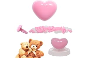 celloexpress 7mm x 5mm Baby Pink Heart Nose with Plastic Back - Safety Noses for Soft Toy Teddy Bear Animal Making (Pack of 1)