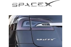 CKPEOR Décalcomanies SPACEX Autocollants d'insigne d'emblème en métal 3D compatibles avec Les Accessoires Tesla Model 3 Y X S,Argent