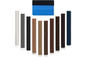 Hoedia Bâtons de remplissage de cire avec grattoir - Kit de réparation de meubles en bois - 10 pièces - Crayon de cire pour réparation de meubles - Kit de réparation de sols stratifiés - Éliminateur