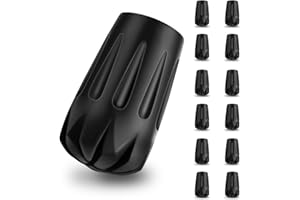 ACIELANNA 12 pièces Embout Baton de Marche, Embouts pour Bâton de Marche Nordique, Protecteur en Caoutchouc Embouts, Embout Canne de Marche pour Asphalte, Gravier, Montagne