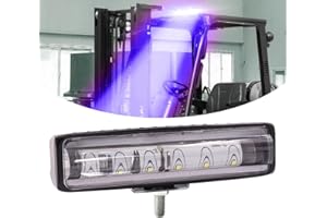 BIQING 1PC Carrelli Elevatori Luce di Sicurezza Blu,6 Inch Faro da Lavoro Faretto Fanale LED 30W Luce di Avvertimento di Sicurezza del Magazzino Della Luce 12V 24V Luci Lineari Diritte