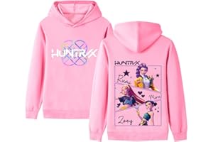 NILKOOZ Girls Hoodie Long Sleeves Pink Purple Jumper Unisex Kids Top Ages 2-13 Years