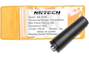NKTECH, antenna dual-band SMA femmina per ricetrasmittenti BaoFeng UV-5R PLUS, DM-5R, UV-5X, GT-1, GT-3, GT-3TP, GT-5, GT-5TP, UV-5RA, UV-82, UV-5RTP, BF-UVB3, UV-9R e Yaesu, Kenwood Hyt, Wouxun