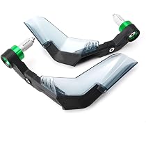 Protezioni Mani Per Manubrio Moto Kawasaki Vulcan/Versys - Parabrezza Antivento In ABS, Nero/trasparente