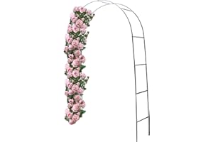 Mojawo Witterungsbeständiger Rosenbogen Grün 240x140x36cm aus pulverbeschichtetem Metall Pergola Rankhilfe Rankgitter Torbogen