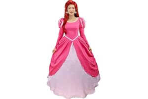 Naywig Mermaid Princess Dress Ariel Costume Halloween Party Cosplay Birthday Dress Up For Women