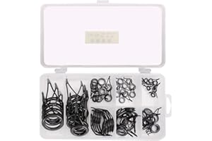 VOANZO Kit de réparation de canne à pêche 75 pièces – Spinning & Casting – Kit de remplacement pour pointe de canne à pêche et guide – Anneaux en acier et céramique