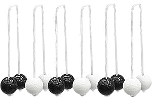 SHANGHh 6 Pairs Leitergolf Bälle, Golfpraxis Training Sport Schnur Bälle Set, Leiter Golf Ball für Toss Spiel, Wurfspiel Toss Bolas Outdoor, Schwarz-Weiß Farbe Ball Set
