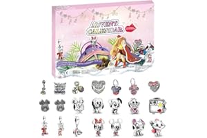 SUDATONG Adventskalender 2024, Schmuck Weihnachten Adventskalender Mädchen Kinder 24 Tage Weihnachtskalender Charm Armband Kit Weihnachtscountdown Geburtstagsgeschenke Überraschungsgeschenk