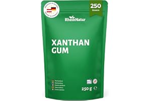 RheinNatur Xantangummipulver 250g - Naturligt bindemedel - Stabiliseringsmedel för glass, soppor, såser - Xantangummiförtjockningsmedel - Smaklös och vegansk