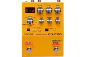 BOSS OD-200 Pedale per Chitarra Hybrid Drive, design ibrido con circuitazione analogica e digitale, 12 modalità drive