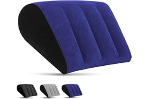 LUXOCARE Inflatable Wedge Pillow Camping Cushion for Travel – Portable Folding Decorative Pillows, Cushion for Yoga, Sleeping, Travel, Camping, Lumbar Pain and Pressure Relief,Body Positioners Pillow
