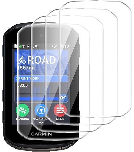Film Protection écran Mat Garmin Edge 530/830 - Verre Trempé 9H, Anti-reflet, 3 Pièces