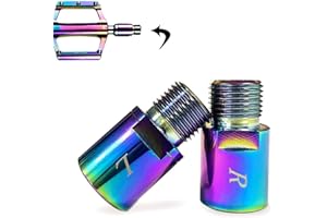 Prolongateurs de Pédales de Vélo, PeSandy 1 Paire d'Extensions de Pédales de Vélo en Acier Chrome-Molybdène Fit 9/16" Pédales Filetées Vélo SPD MT MTB BMX Vélo de Route de Route, Étendu 20mm/0.79in