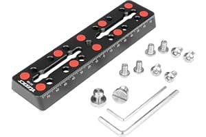 YUEOCT 160 mm Teleskopschiene, Vixen-Stil, Schwalbenschwanz-Montageplatte, mit M6 1/4 Zoll, 3/8 Zoll Kameraschraube für Teleskop-Sattelhalterung, OTA Äquatorialkopf-Stativadapter,