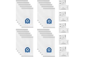 Fonirntu 20x GN Staubsaugerbeutel geeignet für Miele Bodenstaubsauger S2, S5, S8, Classic C1, Complete C2 und Complete C3 usw., Staubbeutel mit 5x Motorfilter